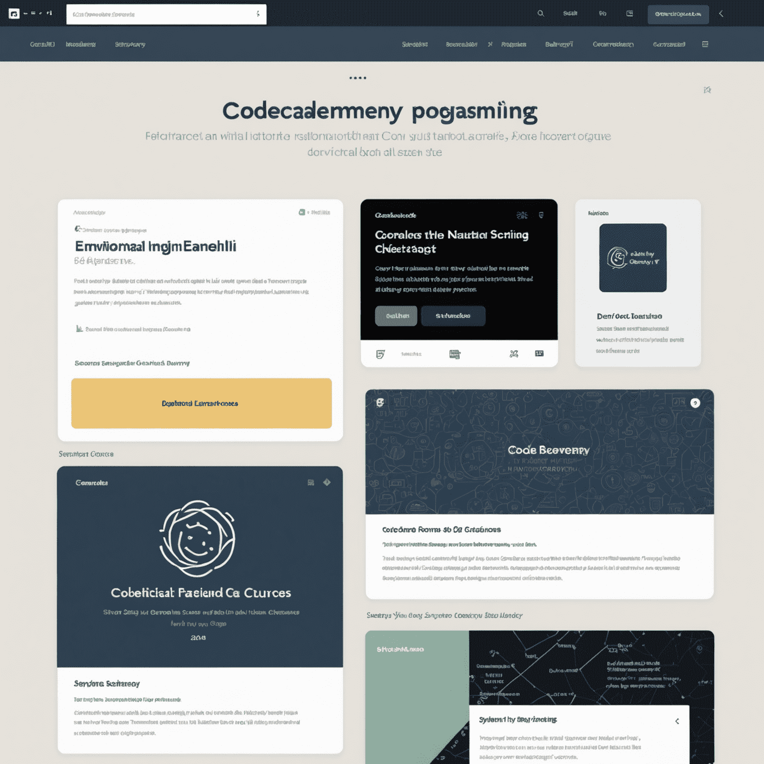 Screenshot of Codecademy's homepage showing various programming language courses